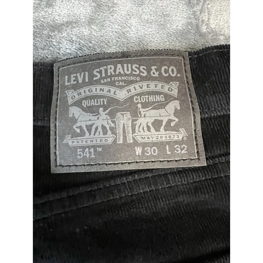 Levi's 514 Corduroy Pants Mens 30x32 Heritage Dark Black Straight